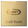 Etched Brass Corporate Identity Name Plate - Up to 9 Square Inches